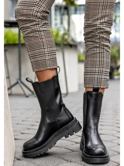 Musk Stiefeletten^Chelsea-Boots in Schwarz