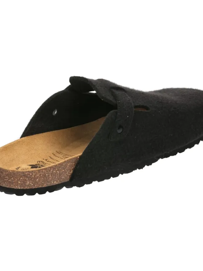 Lico Hausschuhe^Clog "Bioline Clog Nature" in Schwarz