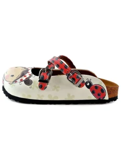 Calceo Clogs & Pantoletten^Clogs in Creme/ Bunt