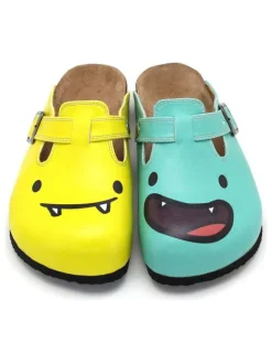 Clogs in Gelb/ Türkis>Calceo Online