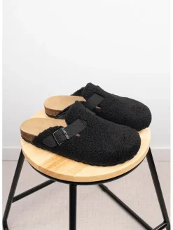 billowy Hausschuhe^Clogs in Schwarz