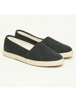 kitz-pichler Halbschuhe|Halbschuhe^Espadrilles "Camping Linen uni V" in Schwarz
