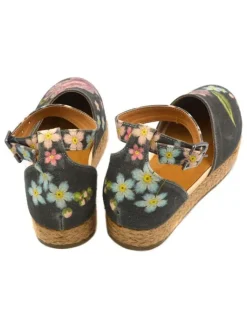 Calceo Halbschuhe^Espadrilles in Anthrazit/ Bunt