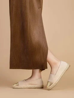 Foreverfolie Halbschuhe^Espadrilles in Beige