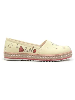 Goby Halbschuhe^Espadrilles in Hellgelb/ Bunt