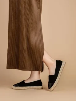 Foreverfolie Halbschuhe^Espadrilles in Schwarz