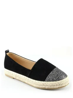 Foreverfolie Halbschuhe^Espadrilles in Schwarz