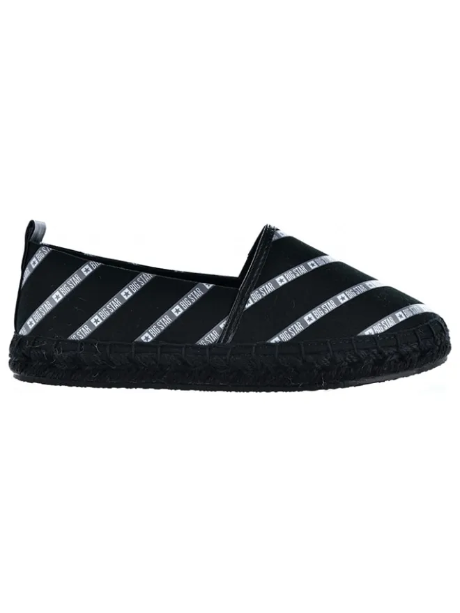 BIG STAR Halbschuhe^Espadrilles in Schwarz/ Weiß