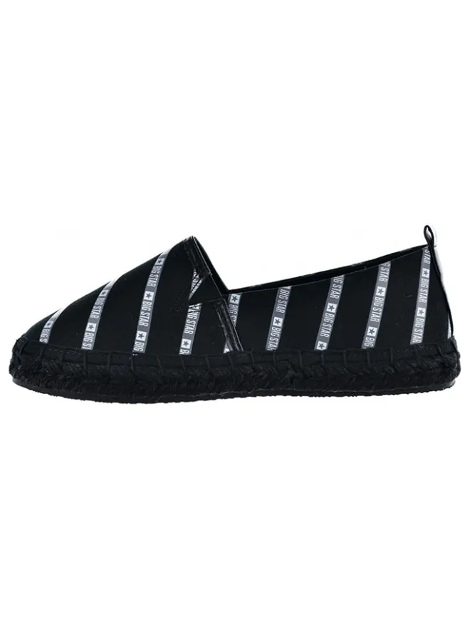 BIG STAR Halbschuhe^Espadrilles in Schwarz/ Weiß