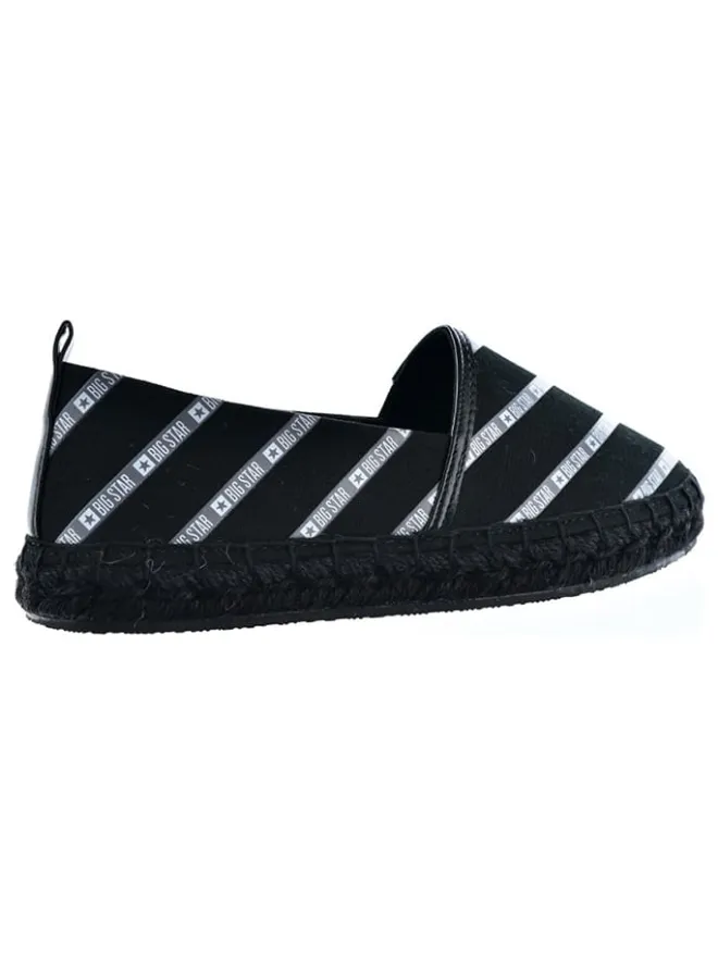BIG STAR Halbschuhe^Espadrilles in Schwarz/ Weiß