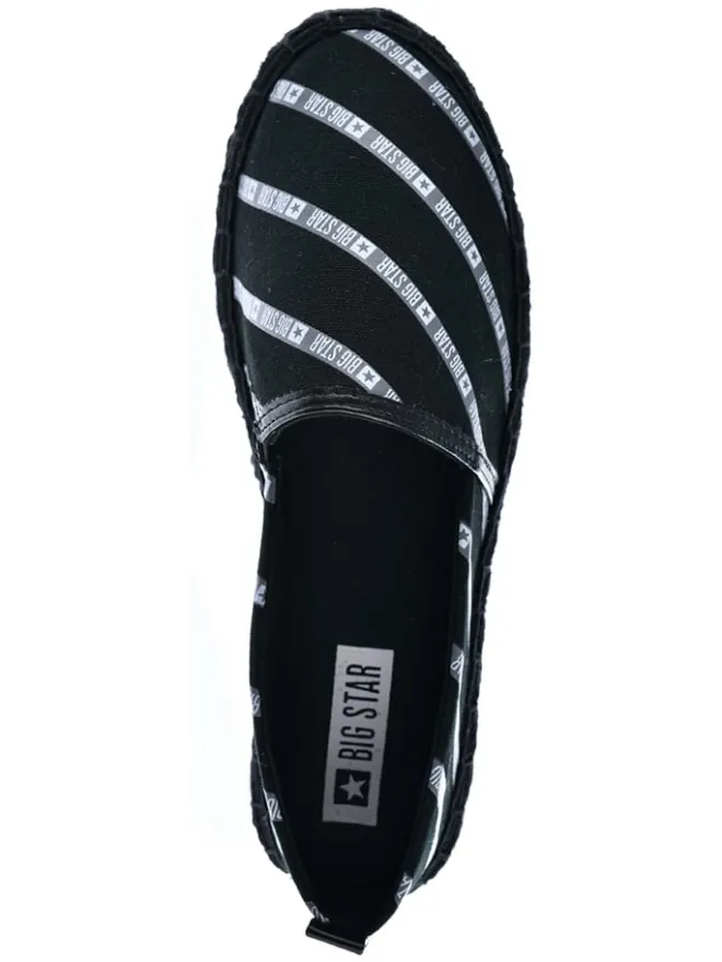 BIG STAR Halbschuhe^Espadrilles in Schwarz/ Weiß