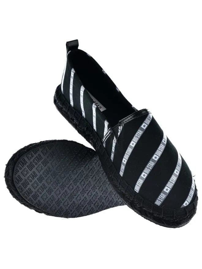 BIG STAR Halbschuhe^Espadrilles in Schwarz/ Weiß