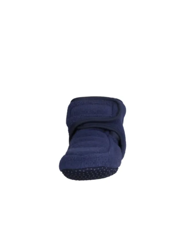 Fleece-Krabbelschuhe in Marine>Playshoes