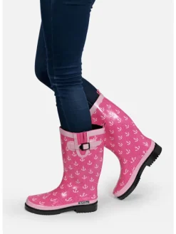 Gummistiefel Anchor High in Pink mit weißen Ankern><noscript><img width=
