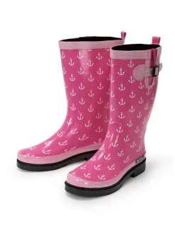 Gummistiefel Anchor High in Pink mit weißen Ankern><noscript><img width=