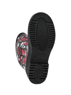 Regenliebe Gummistiefel^Gummistiefel Blossom Night High Langschaft in schwarz / weiß / rot