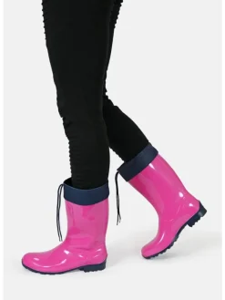 Regenliebe Gummistiefel^Gummistiefel de Fieselregen Langschaft in fuchsia/dunkelblau