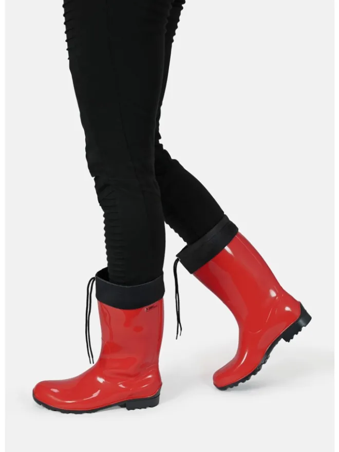 Regenliebe Gummistiefel^Gummistiefel de Fieselregen Langschaft in rot