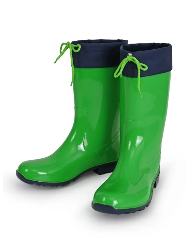 Regenliebe Gummistiefel^Gummistiefel de Fieselregen Langschaft in hellgrün/dunkelblau