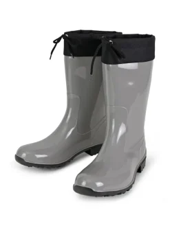 Gummistiefel de Fieselregen Langschaft in silbergrau/schwarz><noscript><img width=