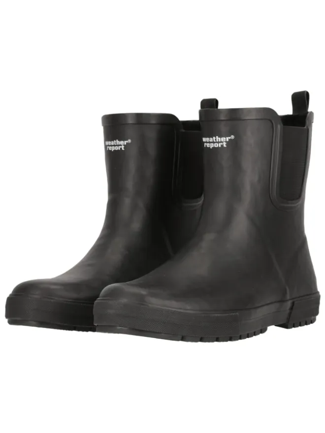 Gummistiefel Erickson in 1001S Black Solid>Weather Report New