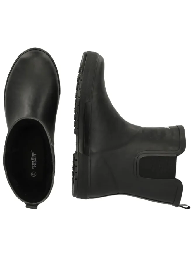 Gummistiefel Erickson in 1001S Black Solid>Weather Report New