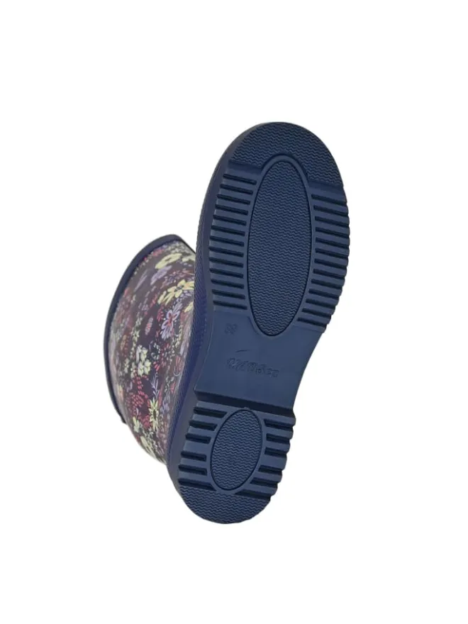 Gummistiefel Flower Langschaft in blau mit Blumenprint>MADSea Hot
