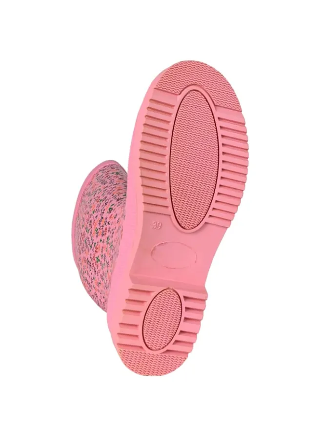 Gummistiefel Flowers High Langschaft in rosa>Regenliebe Best