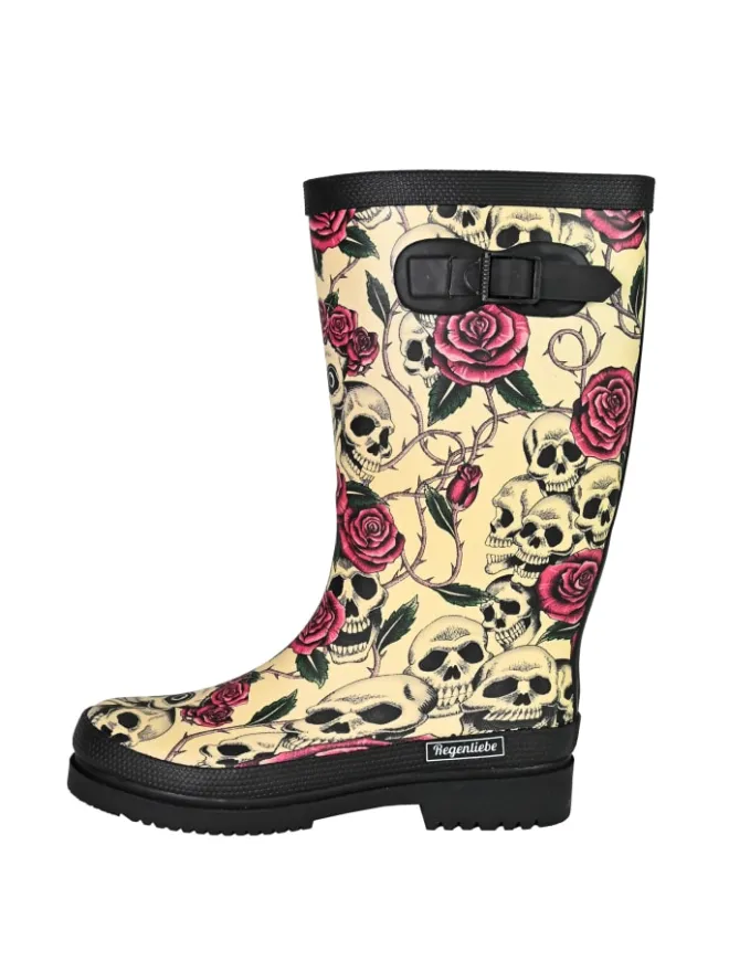 Regenliebe Gummistiefel^Gummistiefel Ghost Langschaft in beige gemustert