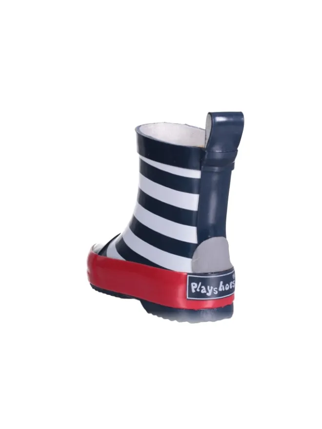 Playshoes Gummistiefel^Gummistiefel Halbschaft maritim in Marine/weiß