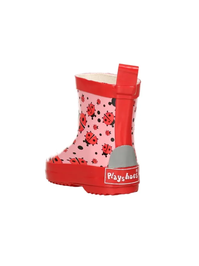 Playshoes Gummistiefel^Gummistiefel Halbschaft Marienkäfer in Rosa