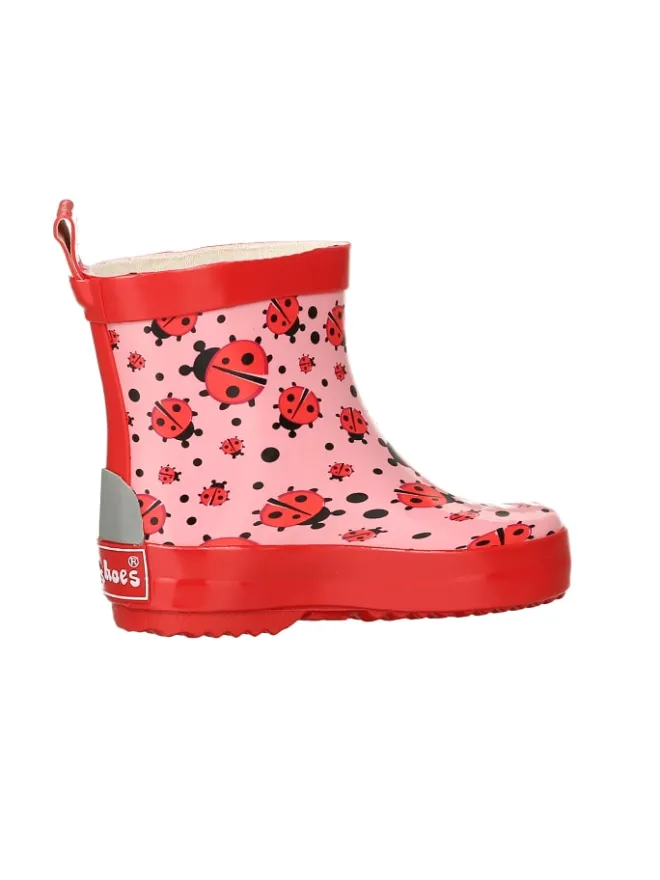 Playshoes Gummistiefel^Gummistiefel Halbschaft Marienkäfer in Rosa
