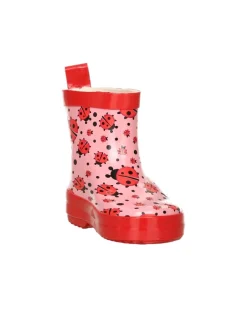 Playshoes Gummistiefel^Gummistiefel Halbschaft Marienkäfer in Rosa