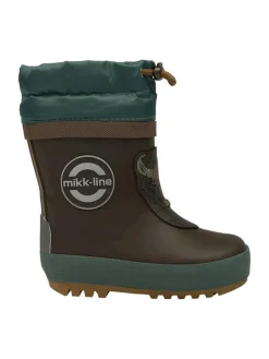 Gummistiefel in Dunkelbraun/ Petrol>mikk-line Best