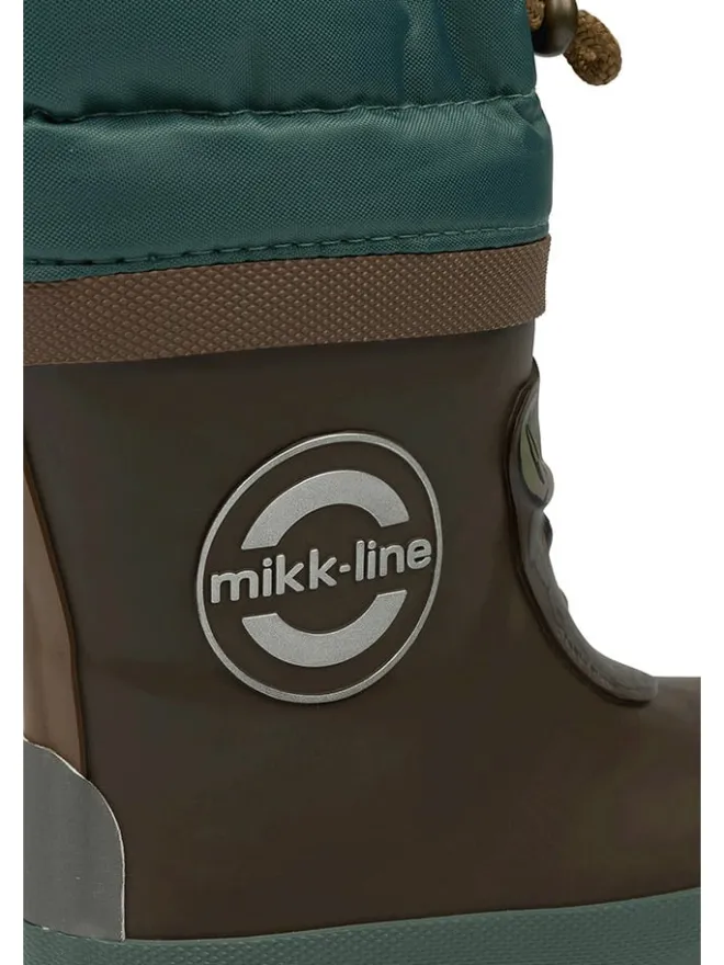 Gummistiefel in Dunkelbraun/ Petrol>mikk-line Best