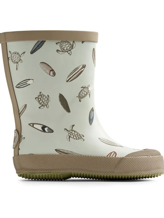 Gummistiefel in Hellblau/ Beige>Wheat Best