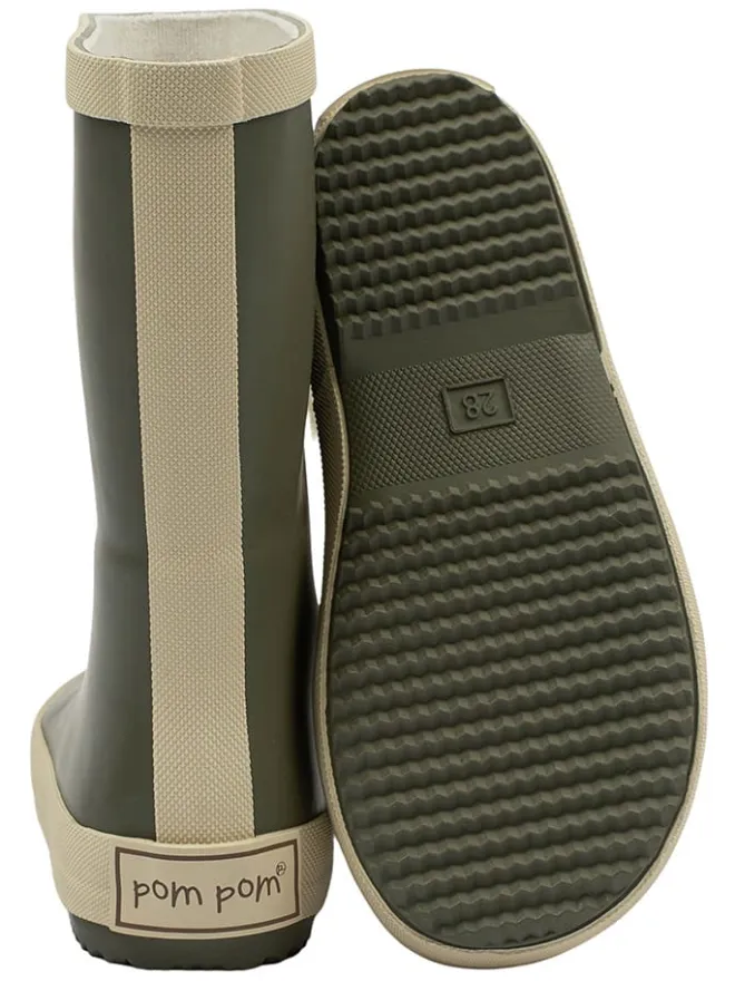 POM POM Gummistiefel^Gummistiefel in Khaki