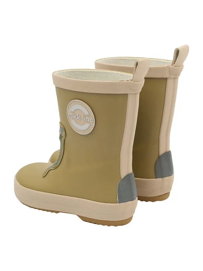 Gummistiefel in Khaki/ Creme>mikk-line New
