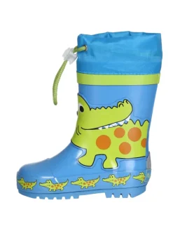 Playshoes Gummistiefel^Gummistiefel Krokodil in Blau/Grün
