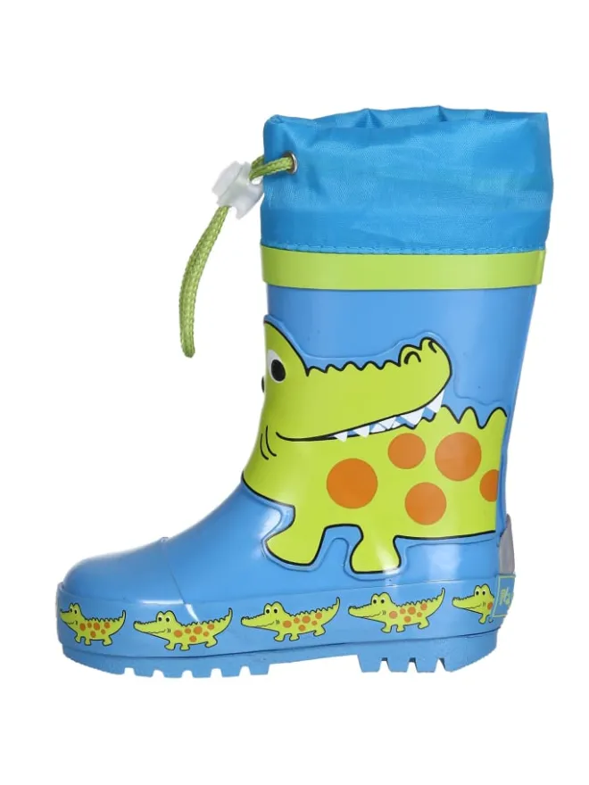 Playshoes Gummistiefel^Gummistiefel Krokodil in Blau/Grün