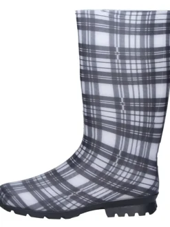 Gummistiefel "Mareike" in schwarz/weiss kariert>Spirale Best