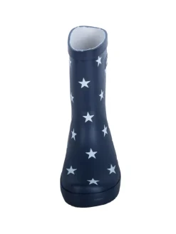BMS Gummistiefel^Gummistiefel "Naturkautschuck" in Marine mit Sternen