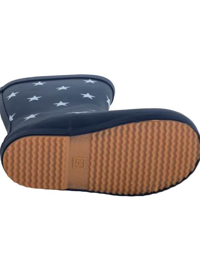 BMS Gummistiefel^Gummistiefel "Naturkautschuck" in Marine mit Sternen