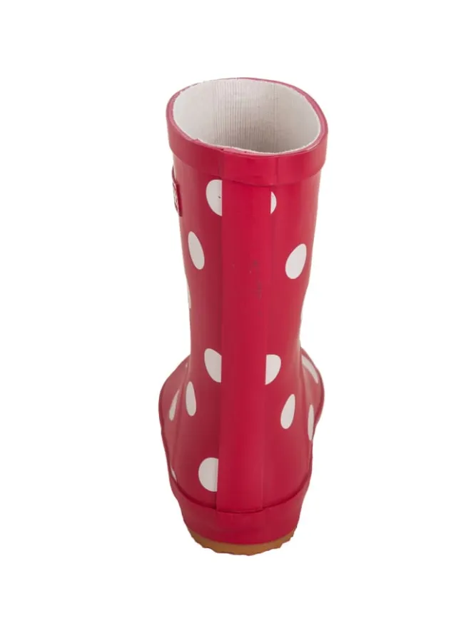 Gummistiefel "Naturkautschuck" in Rot mit Punkten>BMS Outlet
