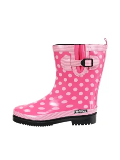 MADSea Gummistiefel^Gummistiefel Ocean Halbschaft in pink mit weißen Punkten