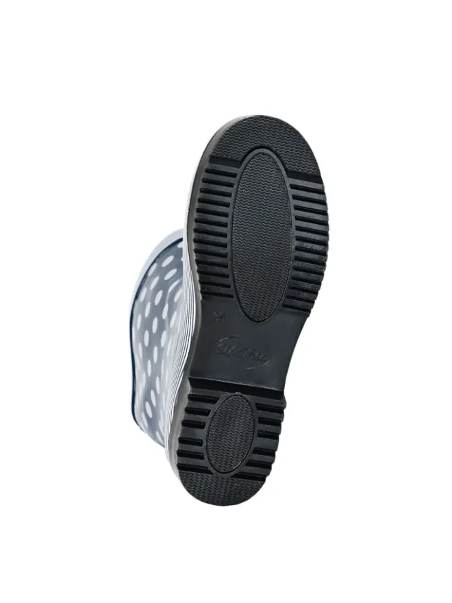 MADSea Gummistiefel^Gummistiefel Ocean Halbschaft in Dunkelblau mit weißen Punkten