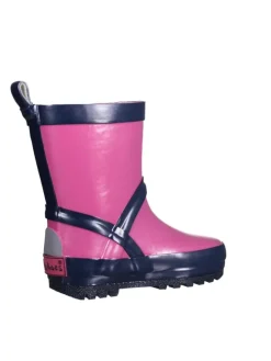 Gummistiefel uni in Pink/Marine><noscript><img width=