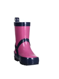 Gummistiefel uni in Pink/Marine><noscript><img width=