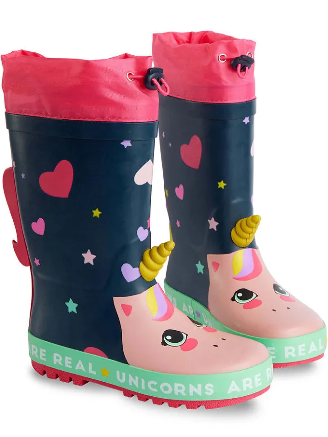 Gummistiefel "Unicorn" in Dunkelblau>Denokids Online