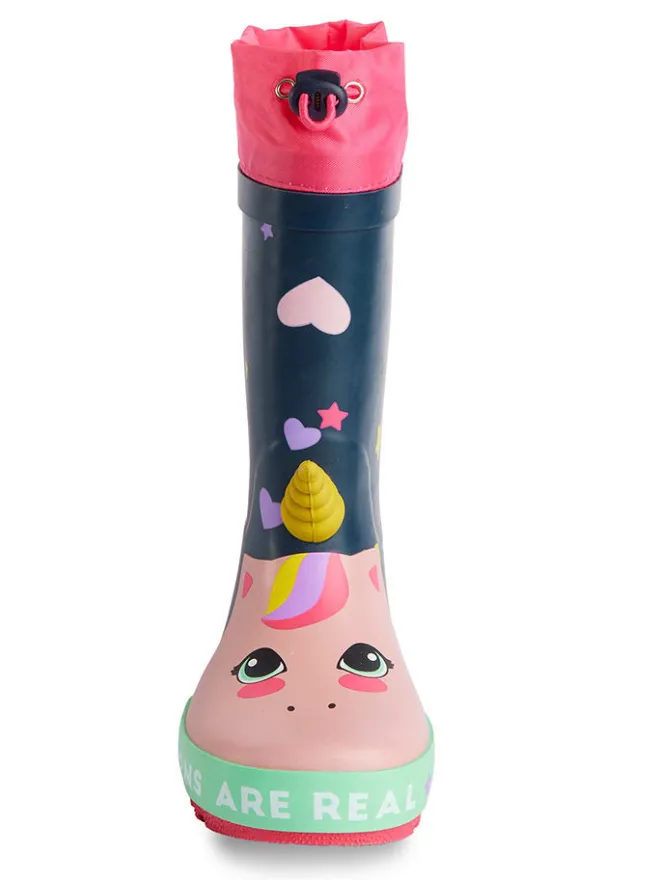 Gummistiefel "Unicorn" in Dunkelblau>Denokids Online